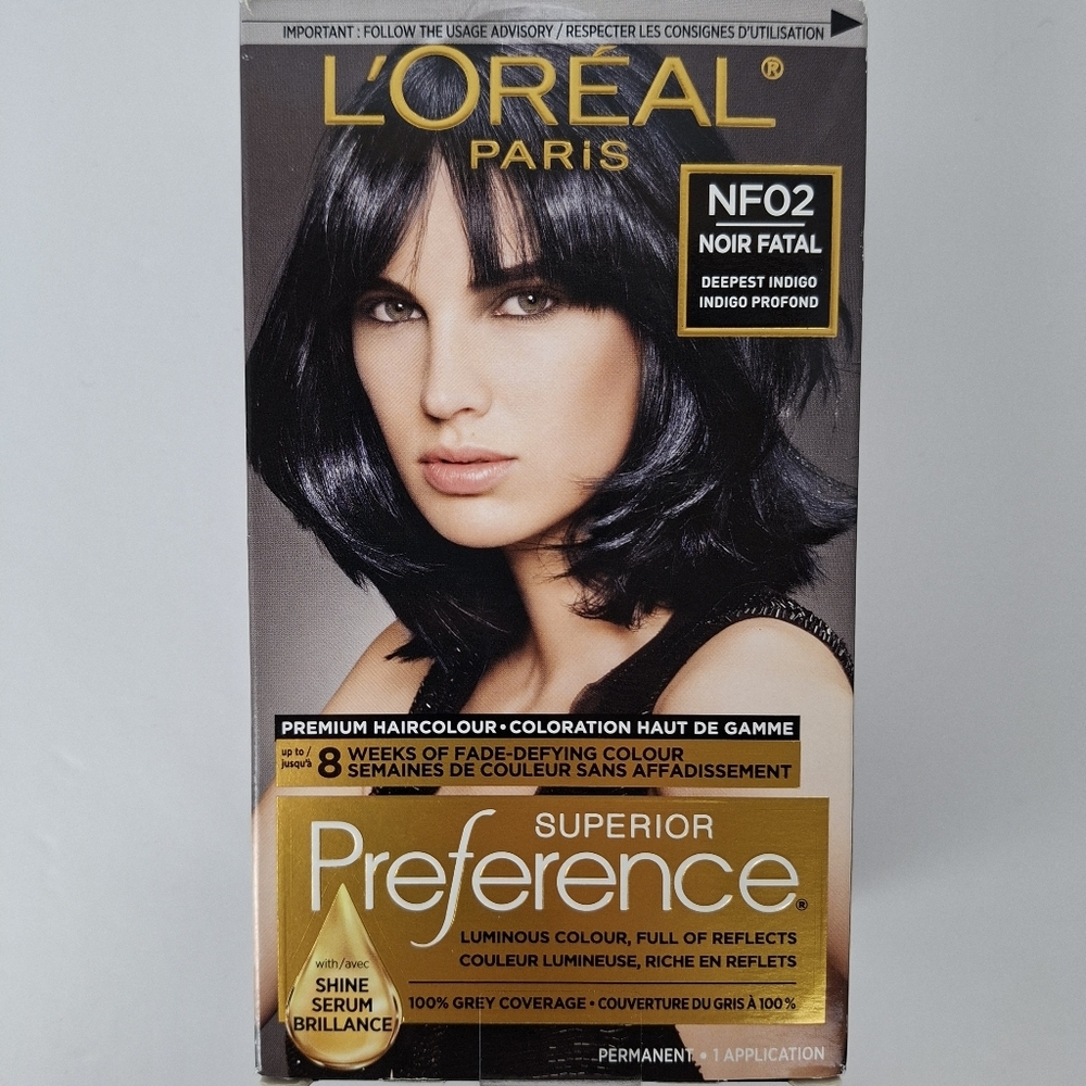 2x L'Oréal Hair Colour Superior Preference NF02 Noir Fatal Deepest Indigo - Picture 1 of 5